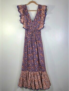 NWT FRENCH CONNECTION ANATHIA BLAIRE PAISLEY BOHO MIDI DRESS.